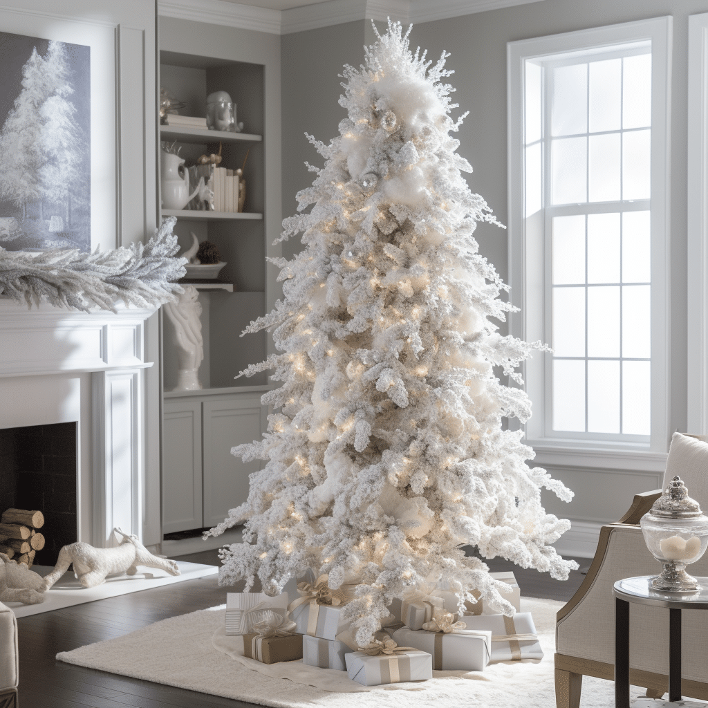 Embracing the Snowy Charm: Flocked Christmas Tree Inspiration
