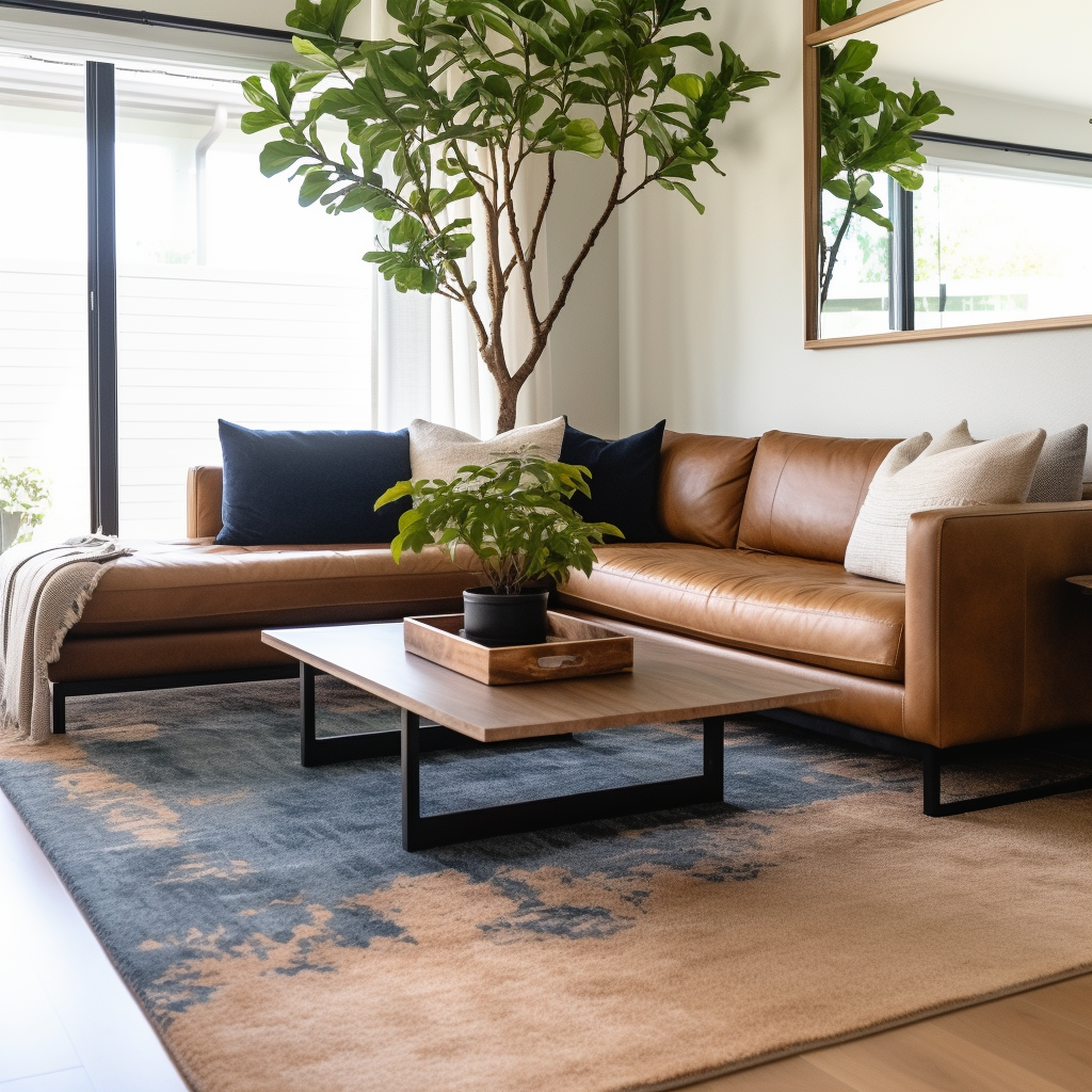 How to Place a Rug under a Sectional Sofa: The Art of Rug Placement
